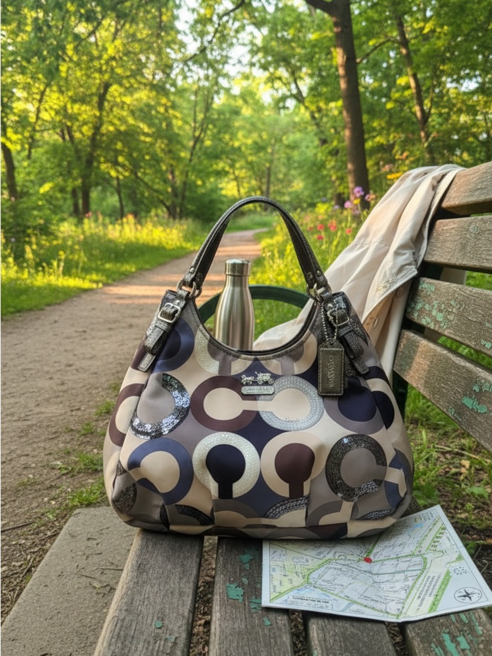 Coach Madison Op Art Maggie shoulder bag.